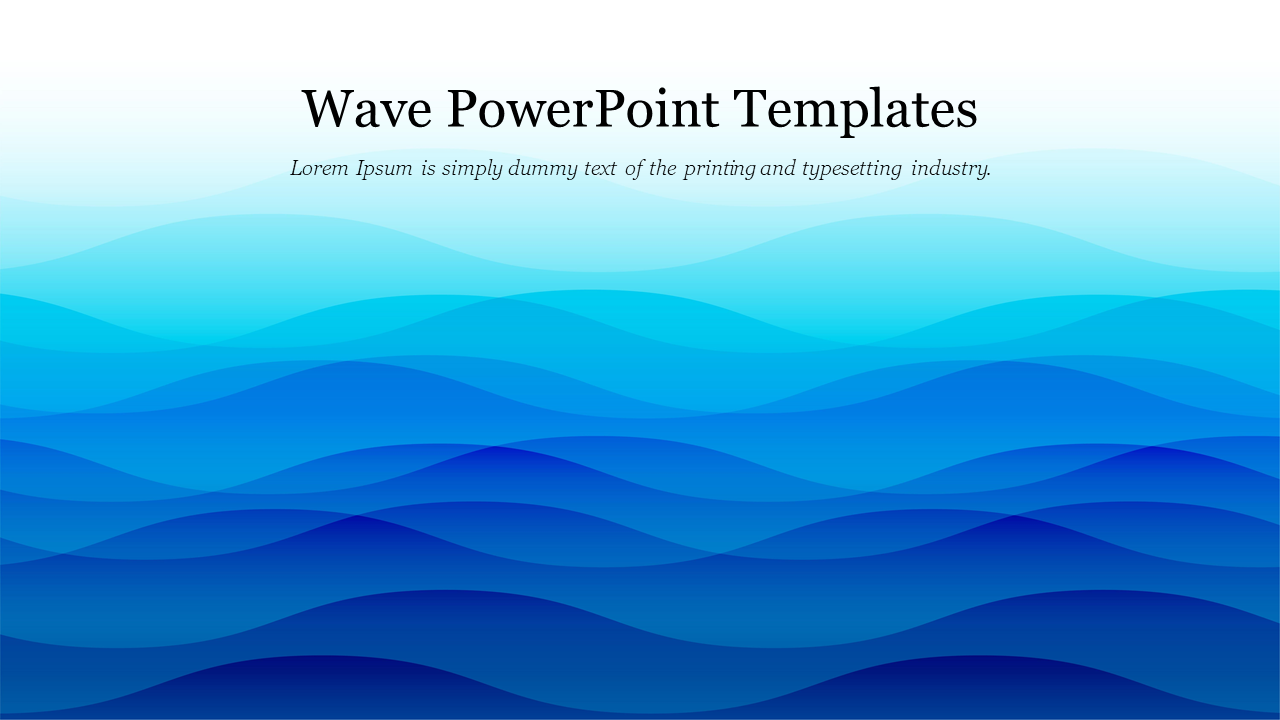 Free - Free Wave PowerPoint Templates Presentation & Google Slides